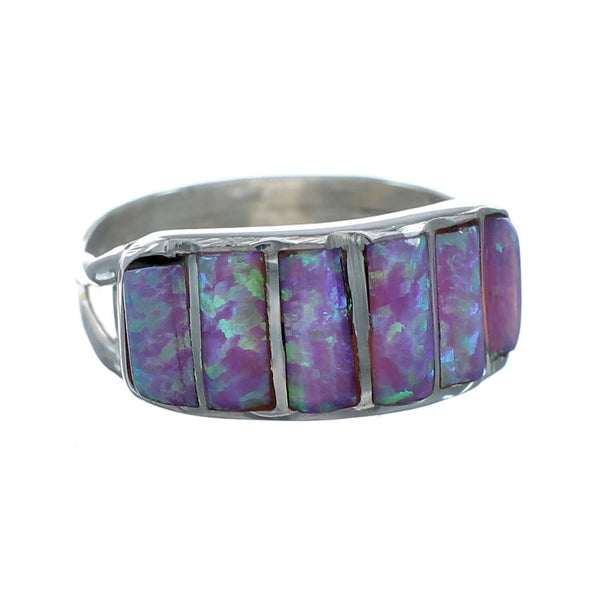 Pink Opal Sterling Silver Zuni Ring Size 5-3/4 X10598